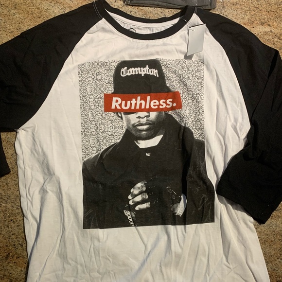 Brand new with tags Eazy E Ruthless 3/4 baseball tshirt - Picture 1 of 1